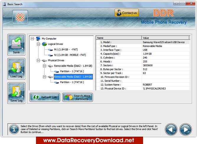 Download Mobile Phone Data Recovery screenshot