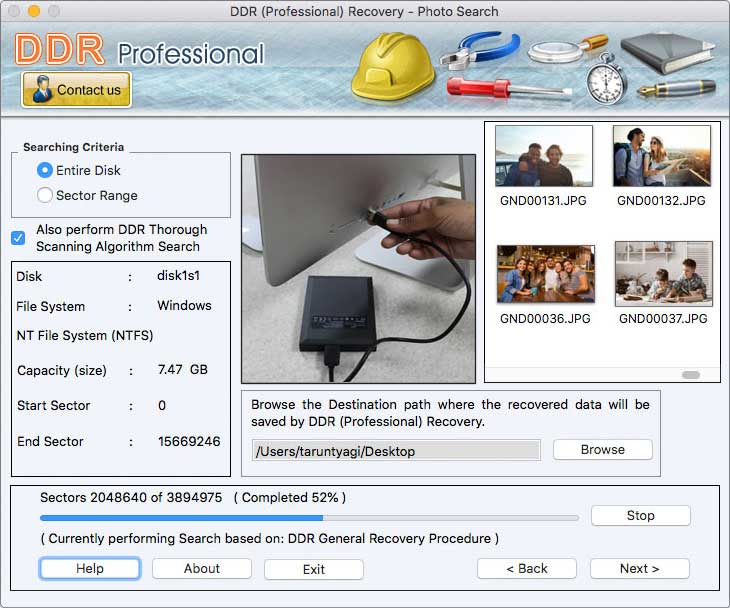 Screenshot of Mac Recover Files 4.0.1.6