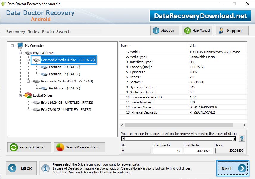 Select Partition Mode