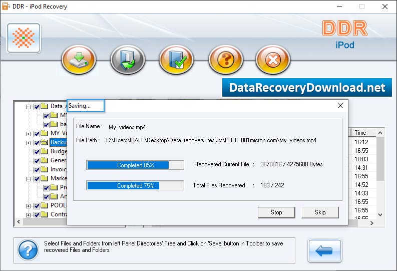 Data recovery is going on