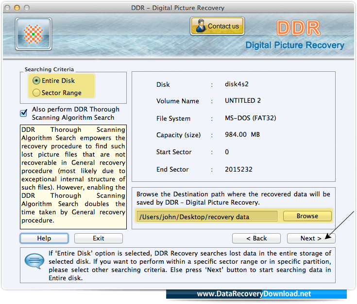 Choose searching criteria Choose searching criteria