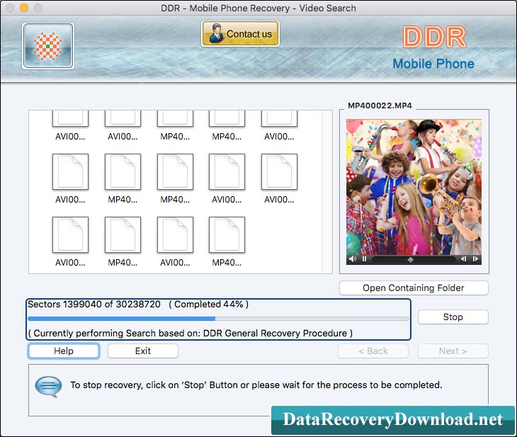 DDR General Recovery Procedure DDR General Recovery Procedure