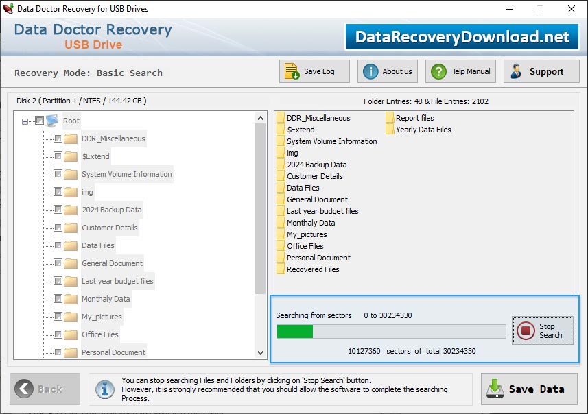 Files Searching Process is in Progress
