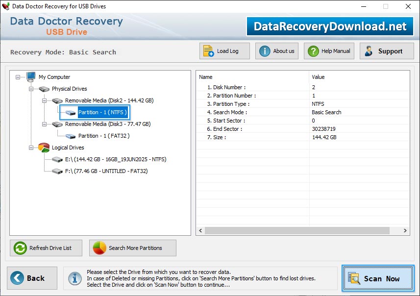 Select Removable Media
