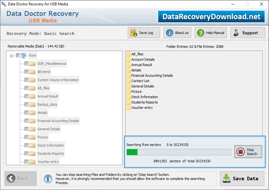Data Searching Process is in Progress