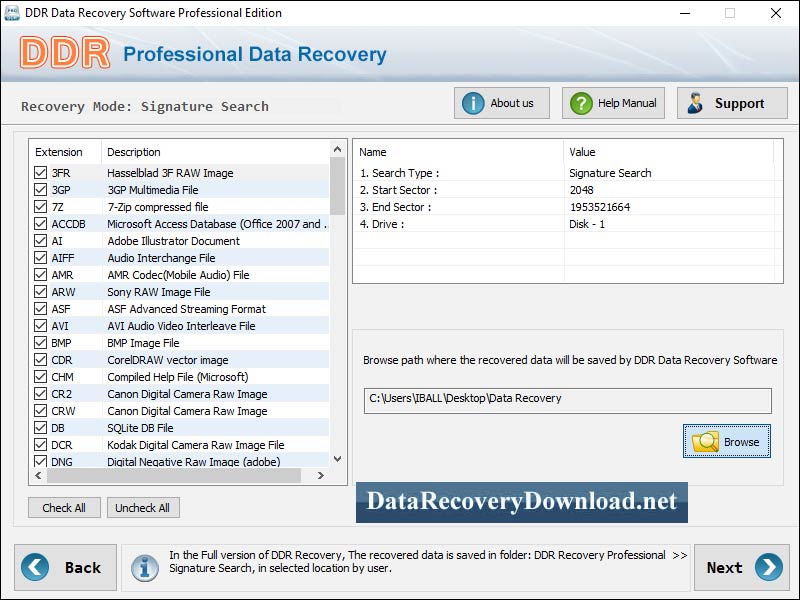 Data Recovery Download screenshot